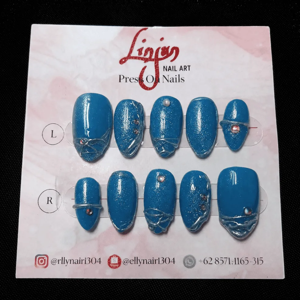 LJ 0016 - ( Blue Ocean Glitter )  =  Rp 30.000