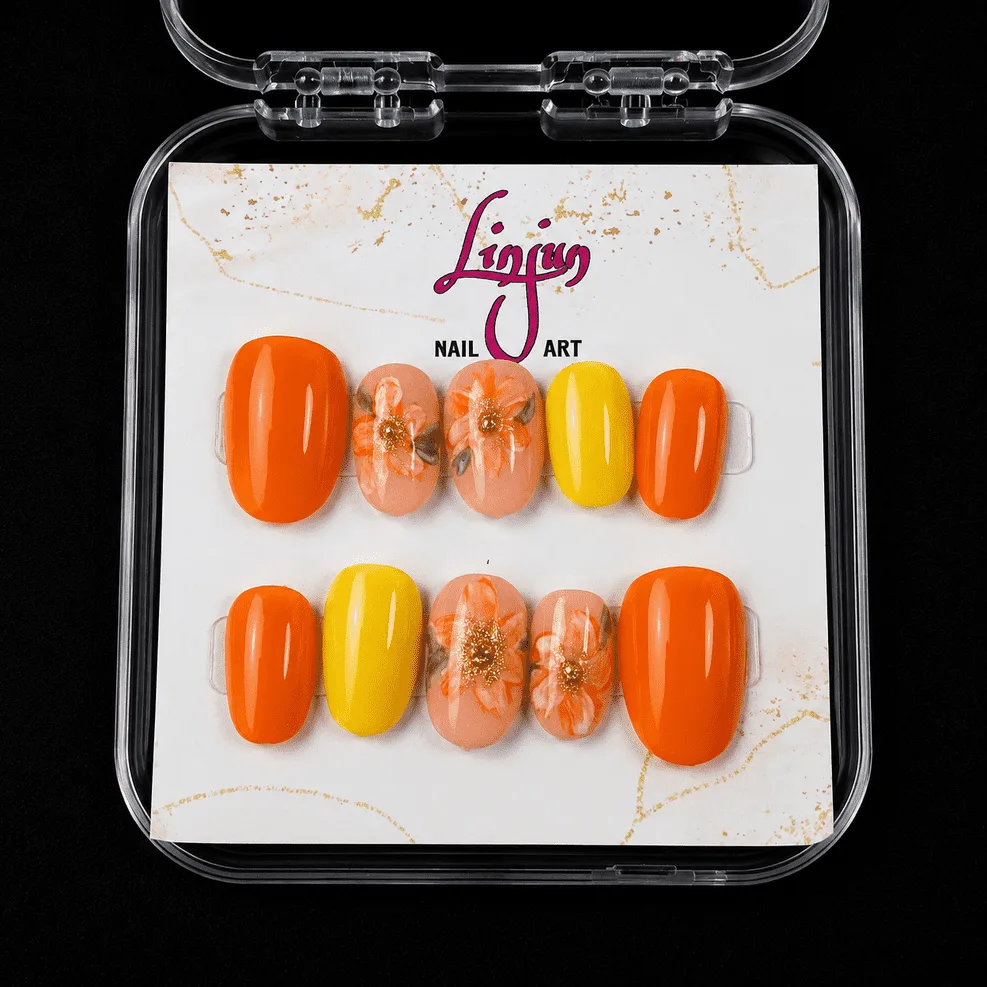 LJ 0020 - ( Orange Flower )  =  Rp 30.000