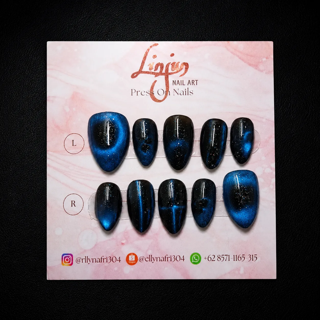 LJ 0025 - ( Midnight Blue Cat Eye )  =  Rp 30.000