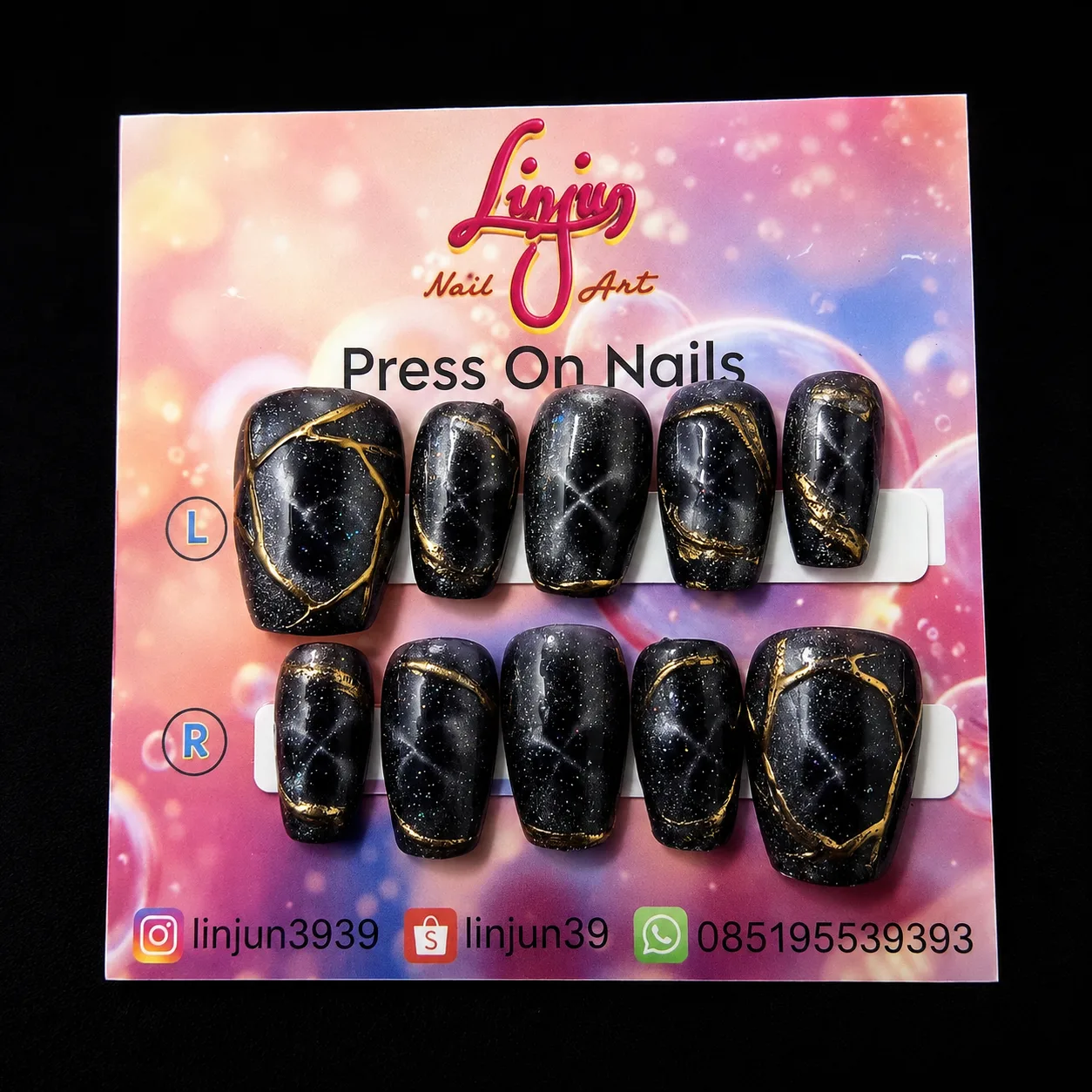 LJ 0032 - ( Black Gold Galaxy )  =  Rp 30.000