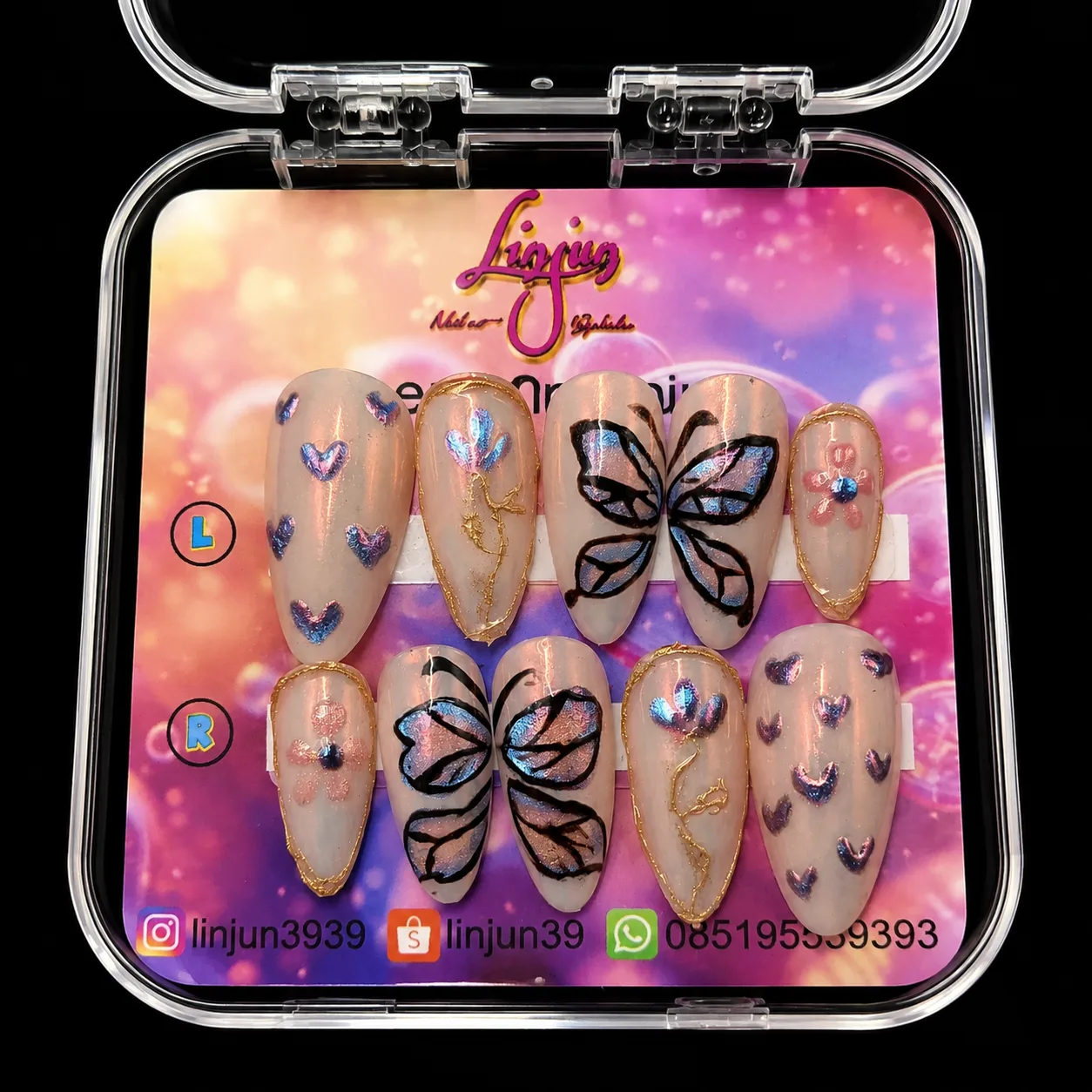 LJ 0038 - ( Butterfly & Heart )  =  Rp 30.000
